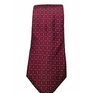 Vintage Retro John Henry Burgundy Patterned Men's Neck Tie